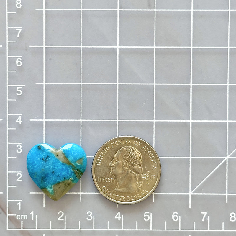Large Sky Blue Heart Ithaca Peak Turquoise Dimensions