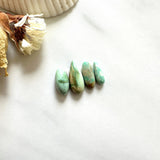 Small Lime Green Mixed Crescent Lake Variscite, Set of 4 Background