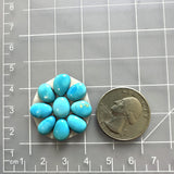 Small Sky Blue Mixed Kingman Turquoise, Set of 9 Dimensions