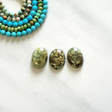 Medium Yellow Mixed Treasure Mountain Turquoise, Set of 3 Background