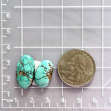 Small Sky Blue Oval Number 8 Turquoise, Set of 2 Dimensions