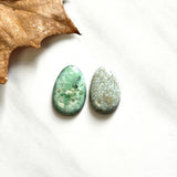 Large Faint Green Teardrop Mixed Turquoise, Set of 2 Background