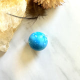 Large Sky Blue Round Ithaca Peak Turquoise Background