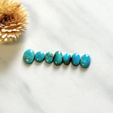 Small Sky Blue Mixed Tyrone Turquoise, Set of 7 Background