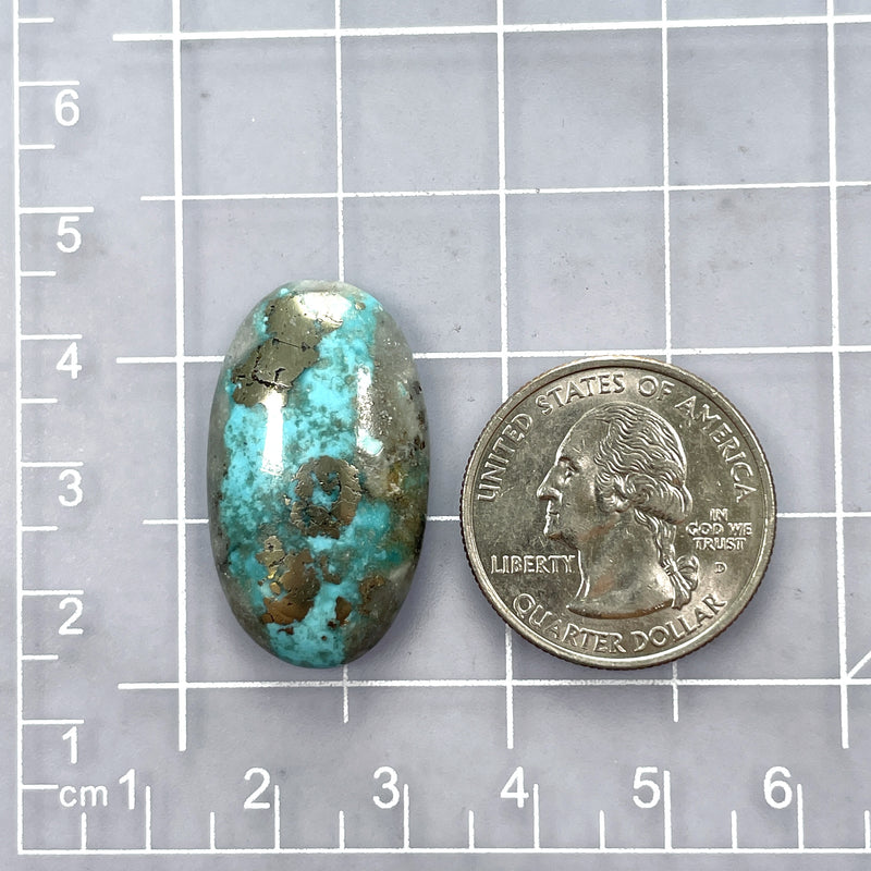 Large Ocean Blue Oval Ithaca Peak Turquoise Dimensions