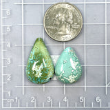 Large Mixed Teardrop Mixed Turquoise, Set of 2 Dimensions