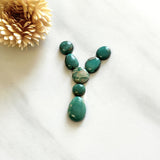 Small Deep Green Mixed Fox Turquoise, Set of 7 Background