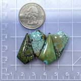 Large Mixed Shield Mixed Turquoise, Set of 4 Dimensions