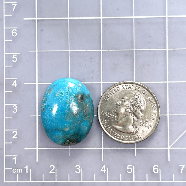 Large Sky Blue Oval Ithaca Peak Turquoise Dimensions