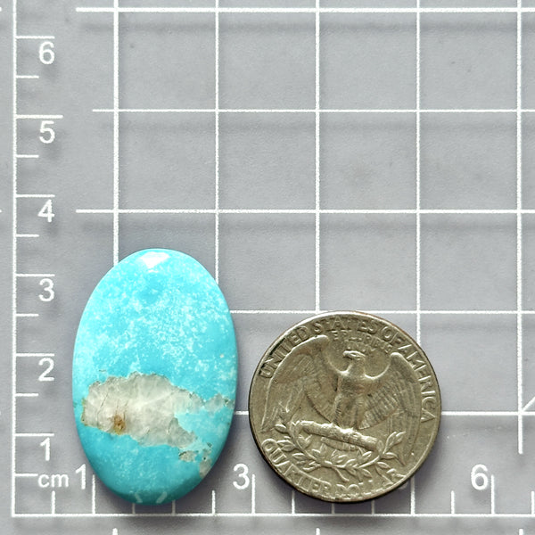 Large Sky Blue Oval Sand Hill Turquoise Dimensions