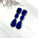 Small Deep Blue Mixed Lapis Lazuli, Set of 6 Background