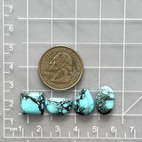 Small Sky Blue Mixed Yungai Turquoise, Set of 4 Dimensions
