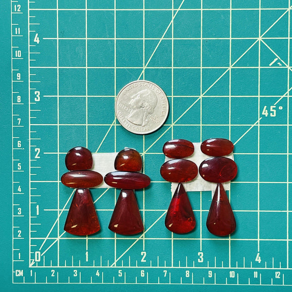 Medium Red Mixed Rosarita, Set of 12 Dimensions