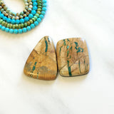 Large Deep Green Mixed Royston Turquoise, Set of 2 Background