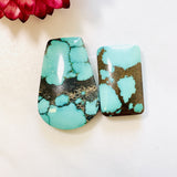 Large Sky Blue Mixed Yungai Turquoise, Set of 2 Background