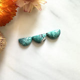 Small Bamboo Green Half Moon Bamboo Mountain Turquoise, Set of 3 Background