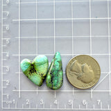 Large Sea Green Mixed Crescent Lake Variscite, Set of 2 Dimensions