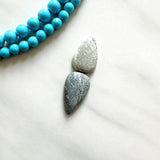 Small Purple Teardrop Purple Lavender Variscite, Set of 2 Background