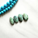 Small Mint Green Oval Crescent Lake Variscite, Set of 4 Background