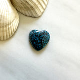 Large Ocean Blue Heart Prince Egyptian Turquoise Background