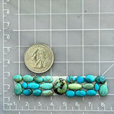 Small Mixed Mixed Mixed Turquoise, Set of 23 Dimensions