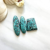 Large Ocean Blue Mixed Namtso Lake Turquoise, Set of 3 Background