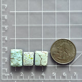 Small Faint Blue Bar Sand Hill Turquoise, Set of 3 Dimensions