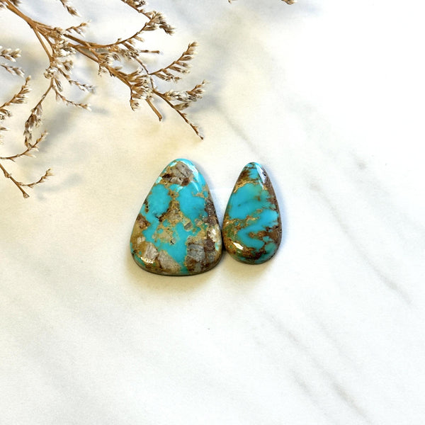 Large Sky Blue Teardrop Ithaca Peak Turquoise, Set of 2 Background