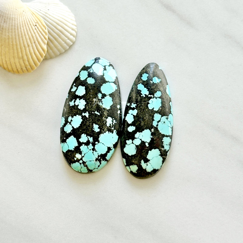 Large Sky Blue Mixed Yungai Turquoise, Set of 2 Background