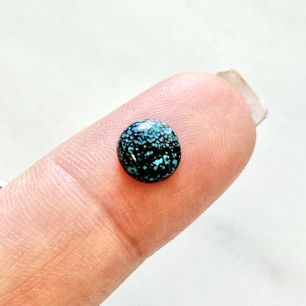 Small Deep Blue Round Lander Blue Turquoise Background