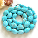 Sky Blue Sleeping Beauty Turquoise Nugget Beads Dimensions