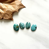 Small Ocean Blue Oval Yungai Turquoise, Set of 4 Background