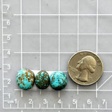 Small Ocean Blue Mixed Lone Mountain Turquoise, Set of 3 Dimensions
