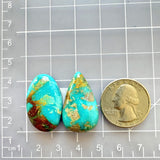 Large Sky Blue Mixed Royston Turquoise, Set of 2 Dimensions
