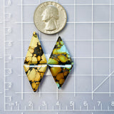 Medium Mixed Triangle Treasure Mountain Turquoise, Set of 4 Dimensions