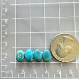 Small Ocean Blue Mixed Ithaca Peak Turquoise, Set of 4 Dimensions