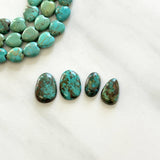 Small Sea Green Mixed Number 8 Turquoise, Set of 4 Background