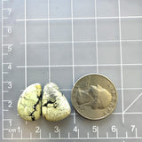 Medium Yellow Teardrop Crescent Lake Variscite, Set of 2 Dimensions