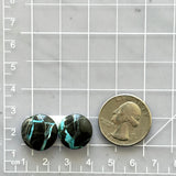 Medium Ocean Blue Freeform Blue Moon Turquoise, Set of 2 Dimensions