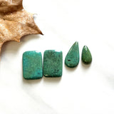 Small Deep Green Mixed Yungai Turquoise, Set of 4 Background