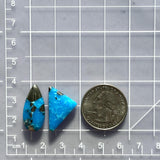 Large Sky Blue Mixed Ithaca Peak Turquoise, Set of 2 Dimensions