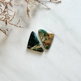 Medium Sea Green Triangle Crescent Lake Variscite, Set of 2 Background
