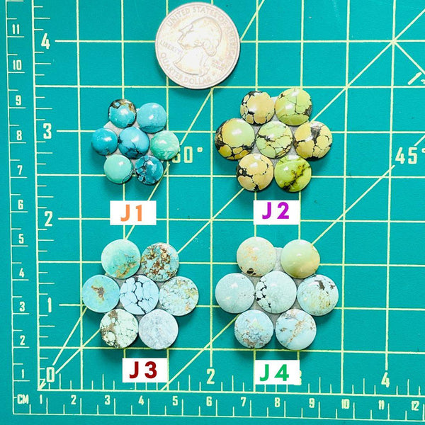 2. Small Round Mixed, Set of 7 - 004524