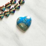 Large Sky Blue Heart Ithaca Peak Turquoise Background