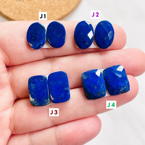 4. Medium Cushion Lapis Lazuli, Set of 2 - 008924