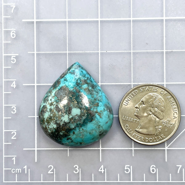 Large Ocean Blue Teardrop Ithaca Peak Turquoise Dimensions