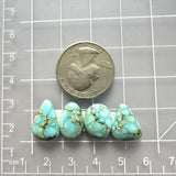 Small Sky Blue Mixed Namtso Lake Turquoise, Set of 4 Dimensions