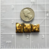 Small Earth Brown Mixed Treasure Mountain Turquoise, Set of 3 Dimensions