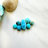 Small Sky Blue Mixed Mixed Turquoise, Set of 7 Background
