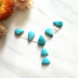 Small Sky Blue Mixed Kingman Turquoise, Set of 7 Background